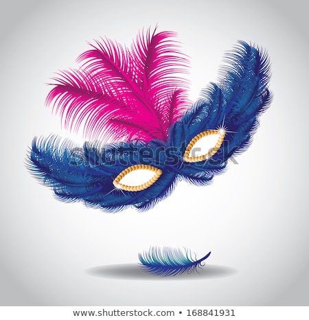 Сток-фото: Purple Carnival Mask With Feathers