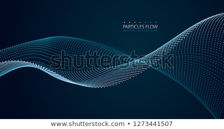 Stockfoto: Particle Black Dots Wave Vector Background