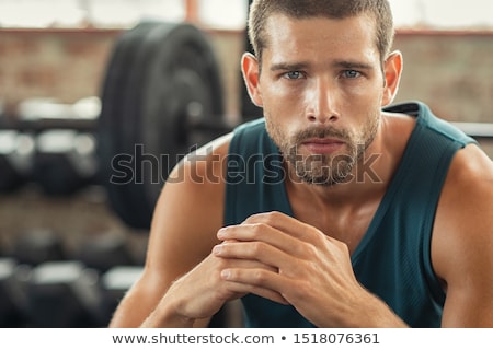 Stock fotó: Portrait Of A Concentrated Serious Sportsman