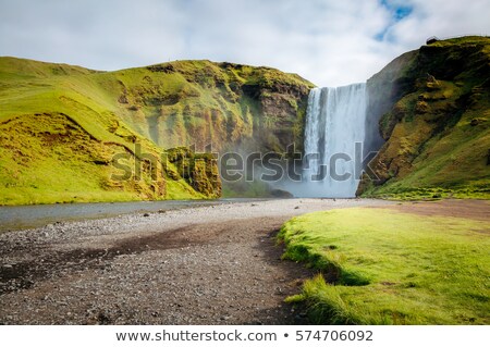 Foto d'archivio: Great View Of Skogafoss Waterfall Location Skoga River Iceland