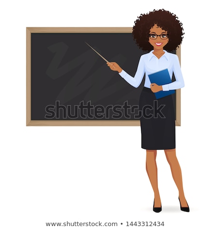 [[stock_photo]]: African Woman Presenting Something Cartoon Vector Isolated On A