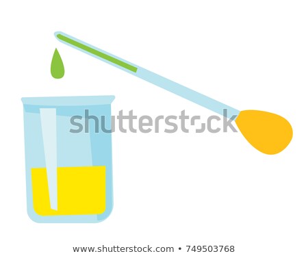 Foto d'archivio: Pipette Adding Fluid To A Beaker Vector Cartoon