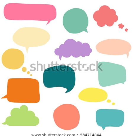 Stock foto: Comic Speech Bubble Burst On Orange Background