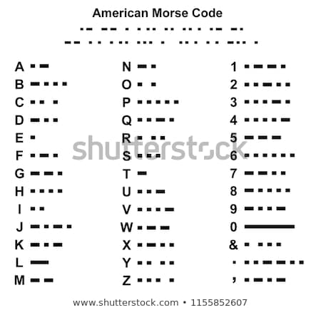 American Morse Code Alphabet Illustration Isolated On White ストックフォト © DeCe