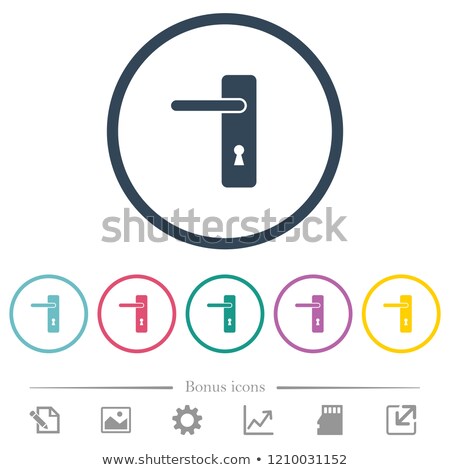 Stock fotó: Gear Lever Lock Flat Icon