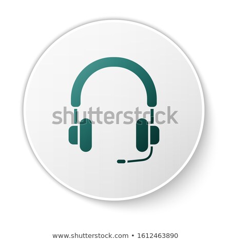 ストックフォト: Green Headphones Icon