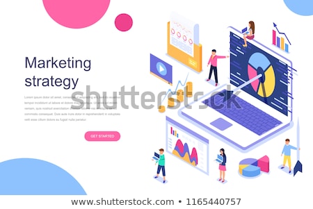 Stockfoto: Social Media Dashboard Concept Vector Illustration