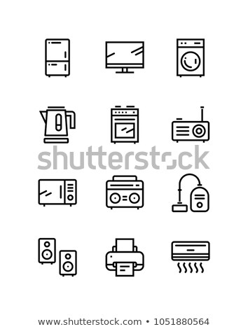 Household Electronic Appliances Technics Gadget Device Icons For Web And Mobile Design Pack 1 Сток-фото © karetniy