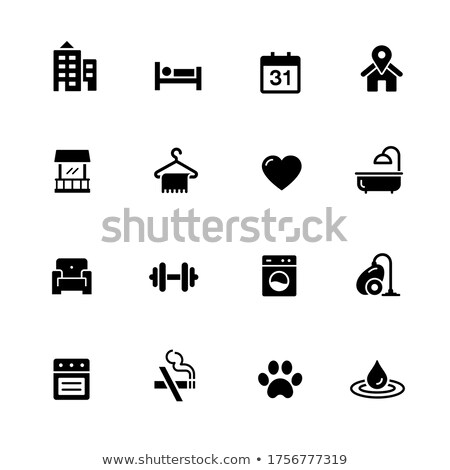 Hotel And Rentals Icons 2 Of 2 Black Series Stock fotó © Palsur