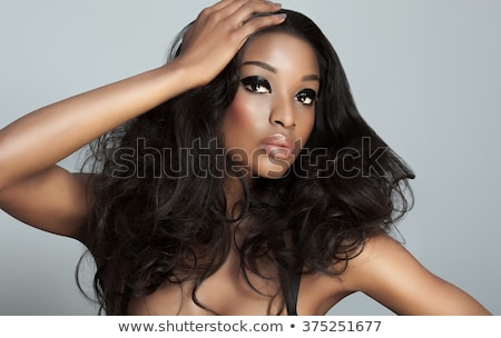 Stockfoto: Beautiful Young African American Woman Big Eyes