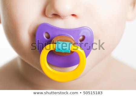 Foto stock: Baby Silicone Pacifier Isolated On White