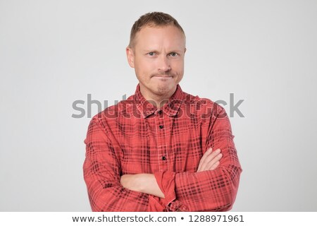 Handsome Business Man With Arms Folded And Grumpy Expression Foto stock © Koldunov