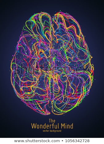 Foto d'archivio: Human Brain In Abstract Medical Background