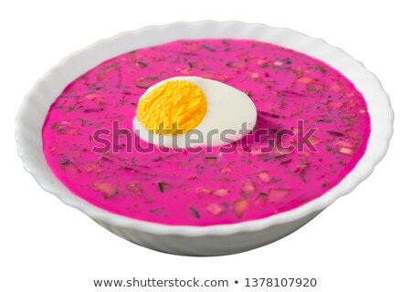 Stok fotoğraf: Cold Beet Soup On The Table