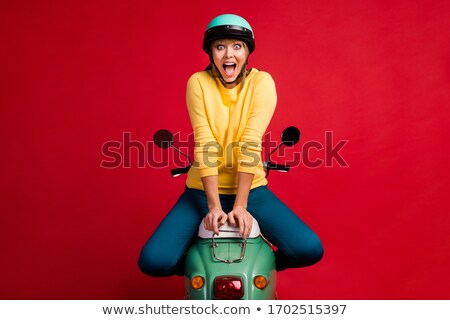 Сток-фото: Portrait Of Beautiful Young Girl In Helmet