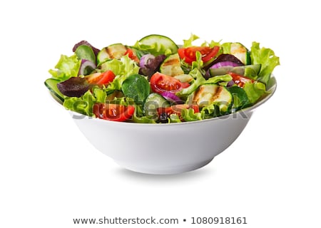 Foto stock: Vegetable Salad With Salad Dressing