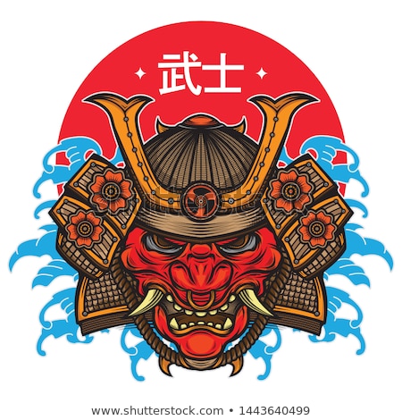 kabuki warrior mask tattoo