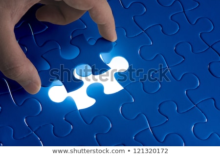 Stock fotó: Jigsaw Puzzle Piece Missing Light Glowing Solution Solve The Problem