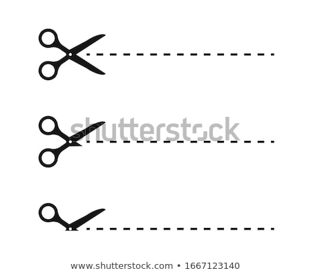 Zdjęcia stock: Scissors Line Cut