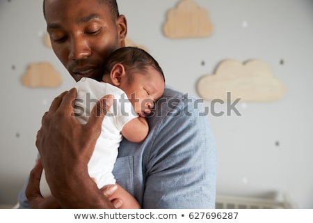 Foto stock: Ebé · recién · nacido · en · cuna