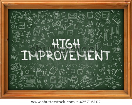 Stock fotó: High Improvement - Hand Drawn On Green Chalkboard