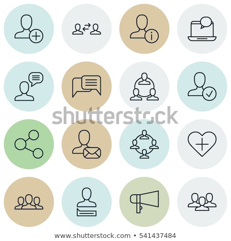 Stock foto: Interaction In Team Social Networking Managers