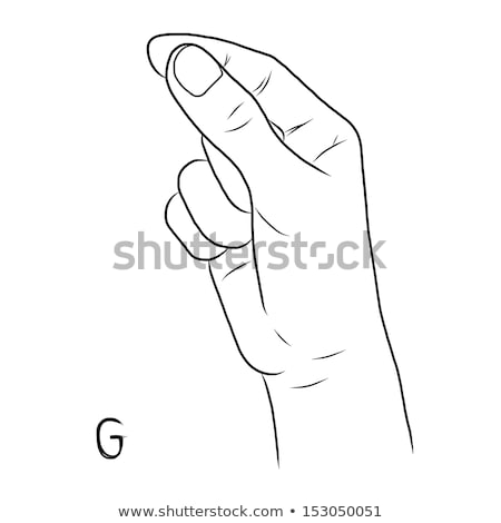 Stockfoto: Hand Demonstrating G In The Alphabet Of Signs