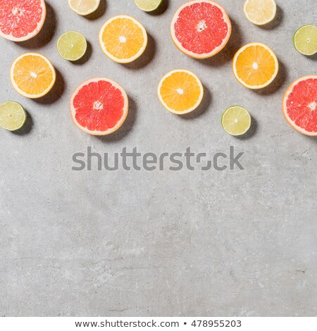 Zdjęcia stock: Close Up Of Citrus Fruits On Stone Table