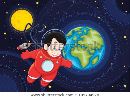 Cartoon Boy In A Spacecraft Foto stock © yusufdemirci