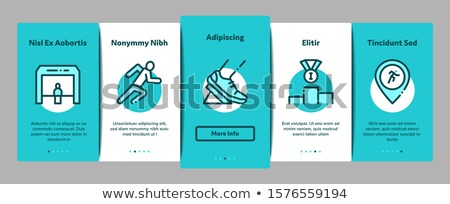 Stockfoto: Marathon Onboarding Elements Icons Set Vector