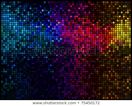 Multicolor Abstract Lights Red Disco Background Square Pixel Mo [[stock_photo]] © Essl