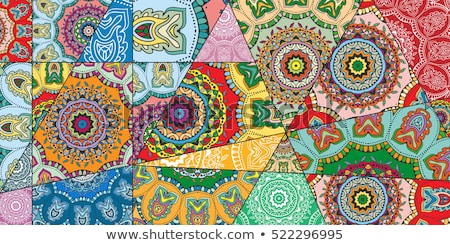 Stockfoto: India Fabric Background Patchwork