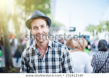 Foto d'archivio: Outdoor Portrait Of A Good Looking Young Man