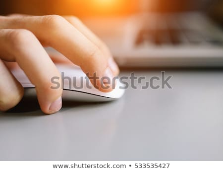 Foto stock: Internet Banking Concept Person Click Keyboard Button