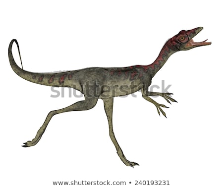 Compsognathus Dinosaurier Laufen Stock foto © Elenarts