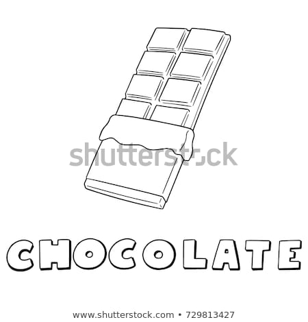 Opened Bar Of Chocolate Sketch Icon Stock photo © olllikeballoon