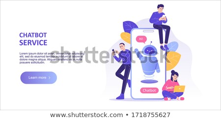 Stock fotó: Chatbot Development Platform Concept Vector Illustration