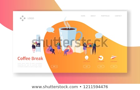 Foto d'archivio: Coffee Break Concept Landing Page