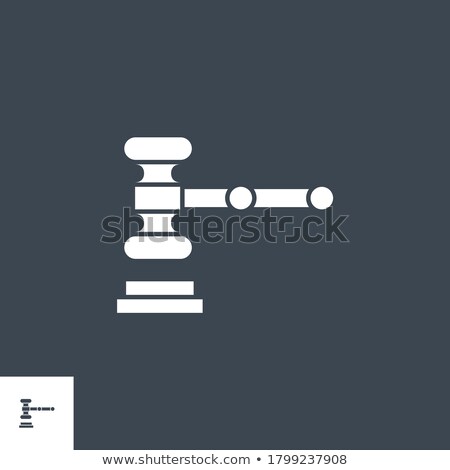 Stockfoto: Auction Gavel Related Vector Glyph Icon