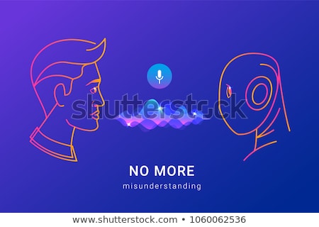 Foto d'archivio: Computer Human Voice Control Icon Vector Illustration