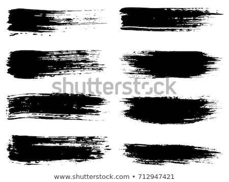 Stock foto: Ink Brush Strokes Set Of Paint Spots Hand Made Design Vector