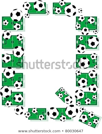 Q Alphabet Football Letters Made Of Soccer Balls And Fields Zdjęcia stock © fotoscool