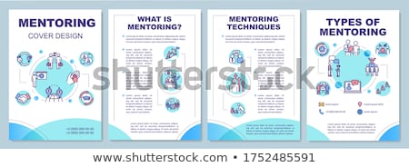 Stock fotó: Types Of Mentoring Brochure Template