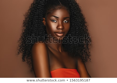 Stock fotó: Young Black Hair Woman