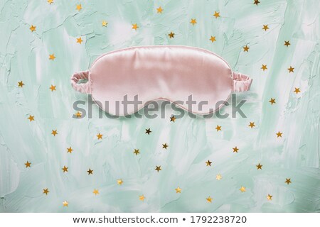 Foto stock: Green Background Fabric Satin With The Stars