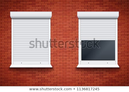 Stockfoto: Closed Red Shutters