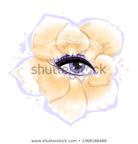 ストックフォト: Eyelashes On A Rose Decorated