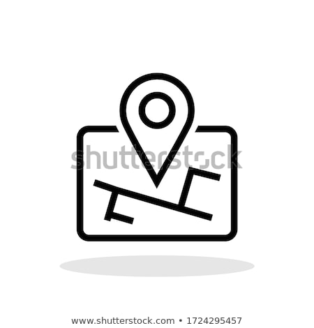 Stok fotoğraf: Location Icon Locating Your Business Flat Design