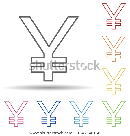 Stok fotoğraf: Japanese Yen Sign Pink Vector Button Icon