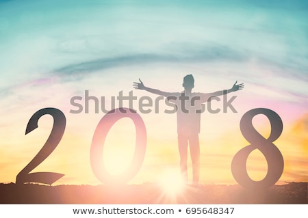 Foto stock: Happy New Year Dogs At The Beach